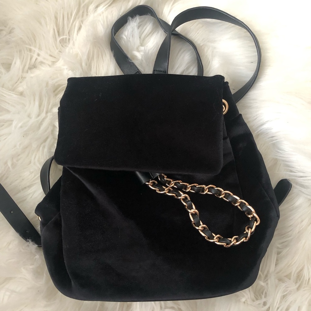 Black suede Steve Madden bag
